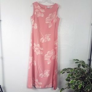 Split Side Pink Petal Maxi Dress